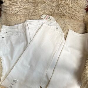 Style & Co. Women's White Straight Leg Pants